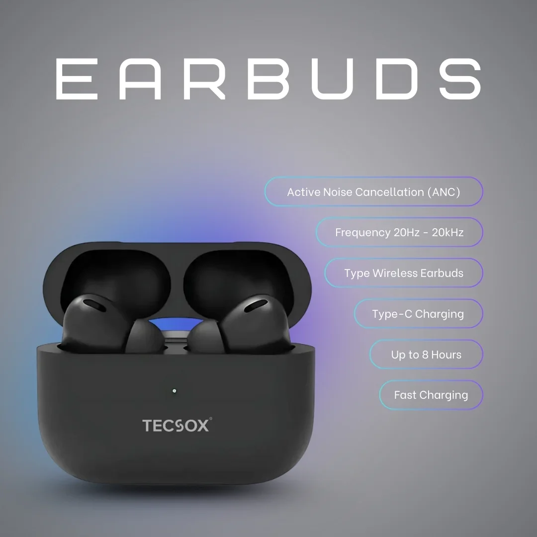 TecPod Pro Earbuds 30Hr Playtime | 5.3 V Bluetooth Earbuds | Deep Bass | Water Resistant - Image 11