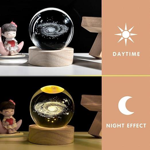 Buy TecSox 3D Galaxy Crystal Ball with LED Stand - Image 4
