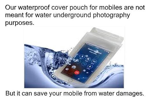 Buy TecSox Waterproof Sealed  PVC Transparent Rain Protection Mobile Cover Pouch [Pack of 2] - Image 3