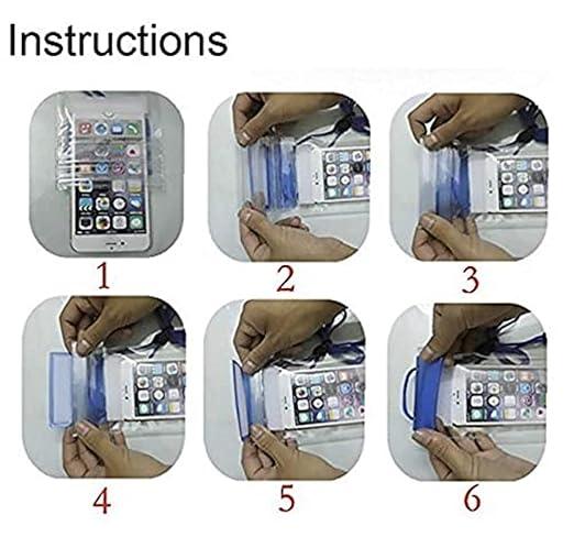 Buy TecSox Waterproof Sealed  PVC Transparent Rain Protection Mobile Cover Pouch [Pack of 2] - Image 4