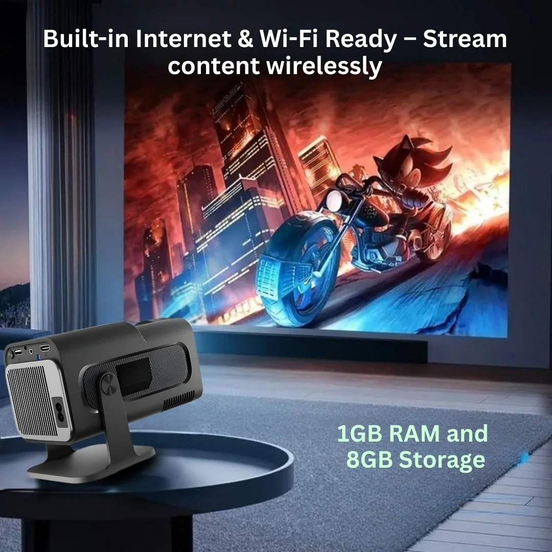 Tecsox Panther Mini Projector: 4K Video | Android 11 | 180° rotation - Image 7