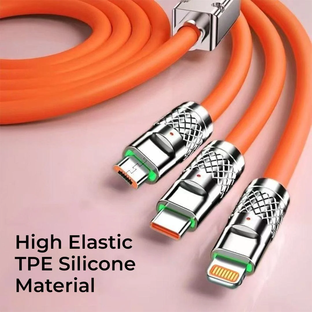 Tecsox 3 in 1 120W Fast Charging Cable | For iOS & Android - Image 6