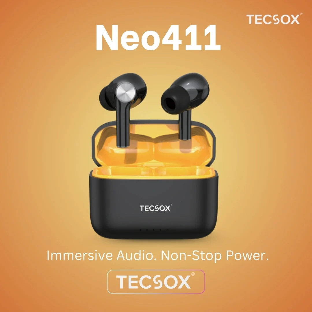 TecSox Neo411 30Hr Playtime |  Wireless Earbud With Deep Bass & Comfortable Fit | IPX Water Resistant - Image 37
