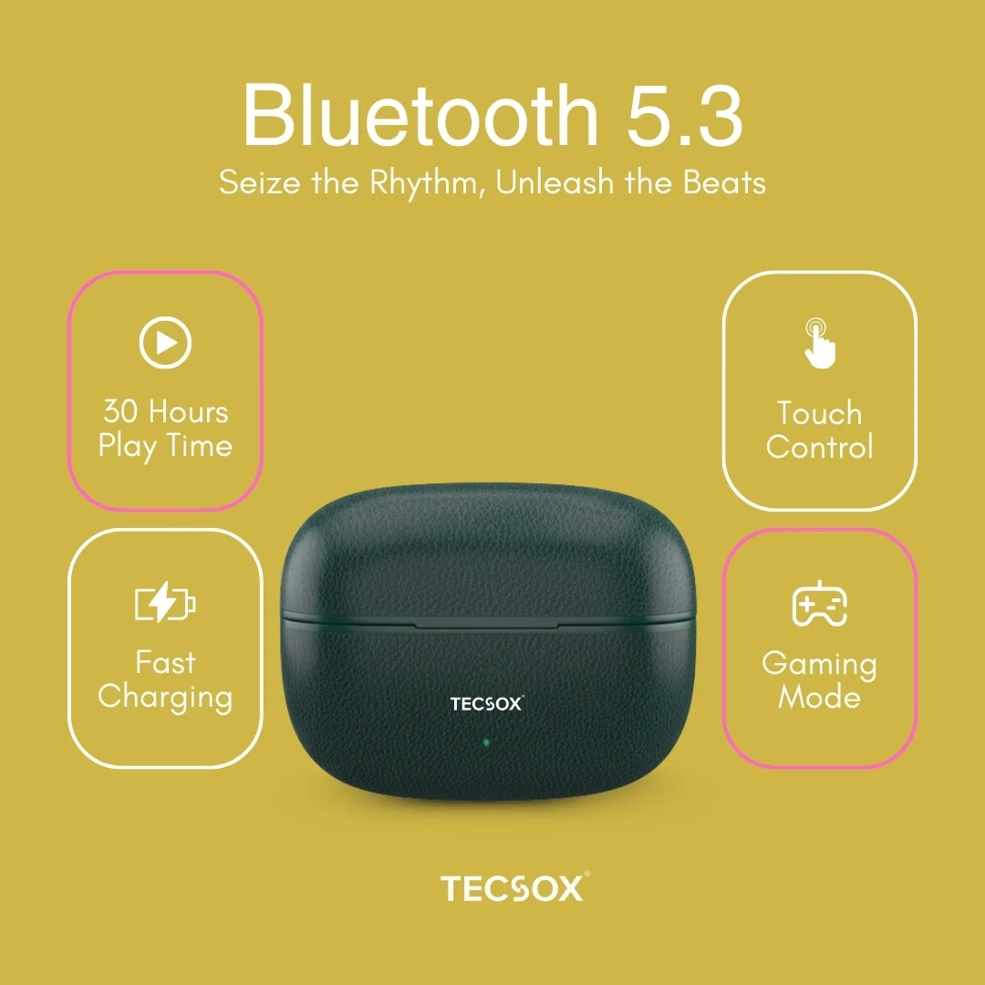 TecSox Neo771 Bluetooth Earbud With Deep Bass & Comfortable Fit | IPX Water Resistant - Image 21