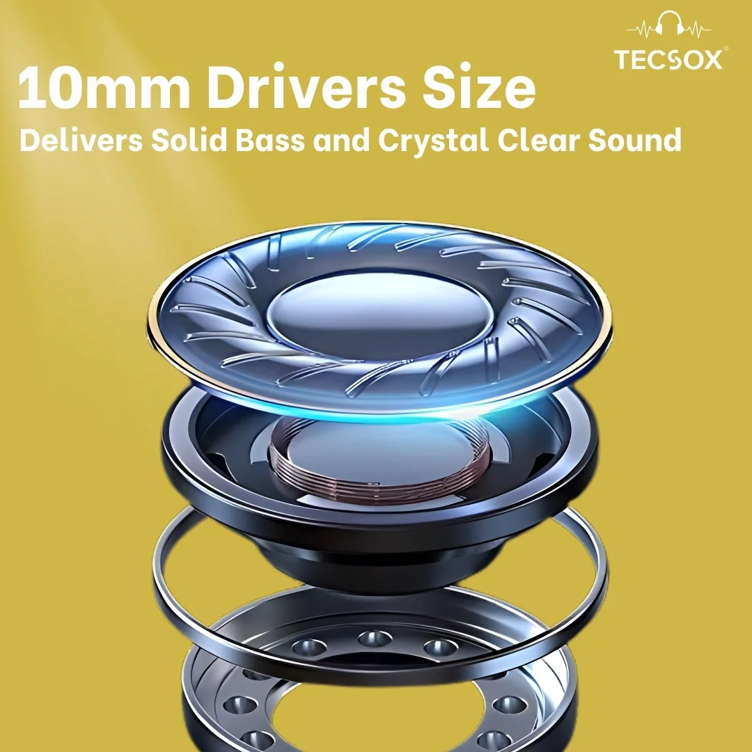 TecSox Neo771 Bluetooth Earbud With Deep Bass & Comfortable Fit | IPX Water Resistant - Image 49