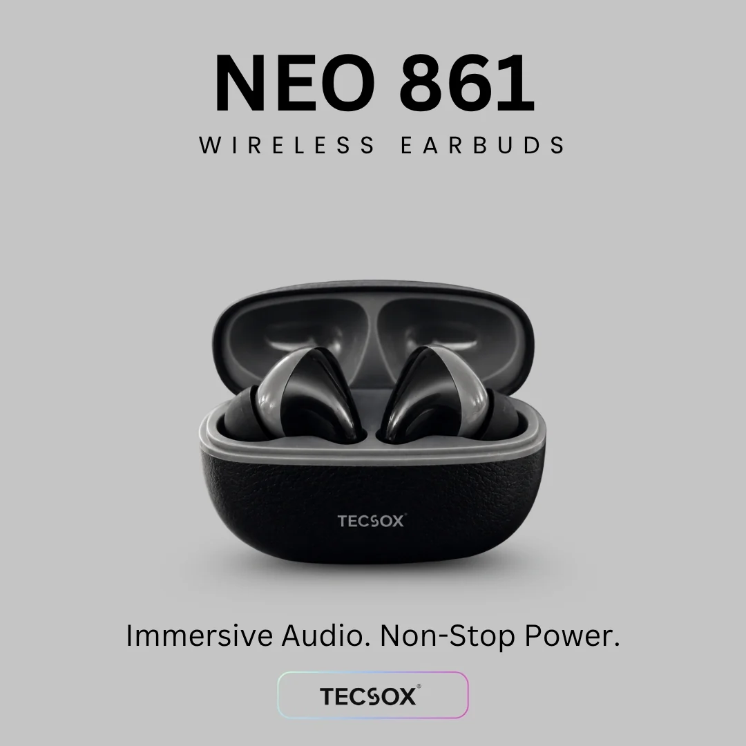 TecSox Neo861 Bluetooth Earbud With Deep Bass | IPX Water Resistant - Image 26