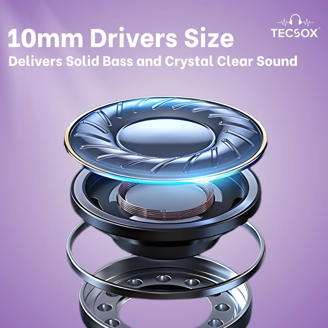 TecSox Ranger 221 Wireless Earbud With Deep Bass & Comfortable Fit | IPX Water Resistant - Image 23