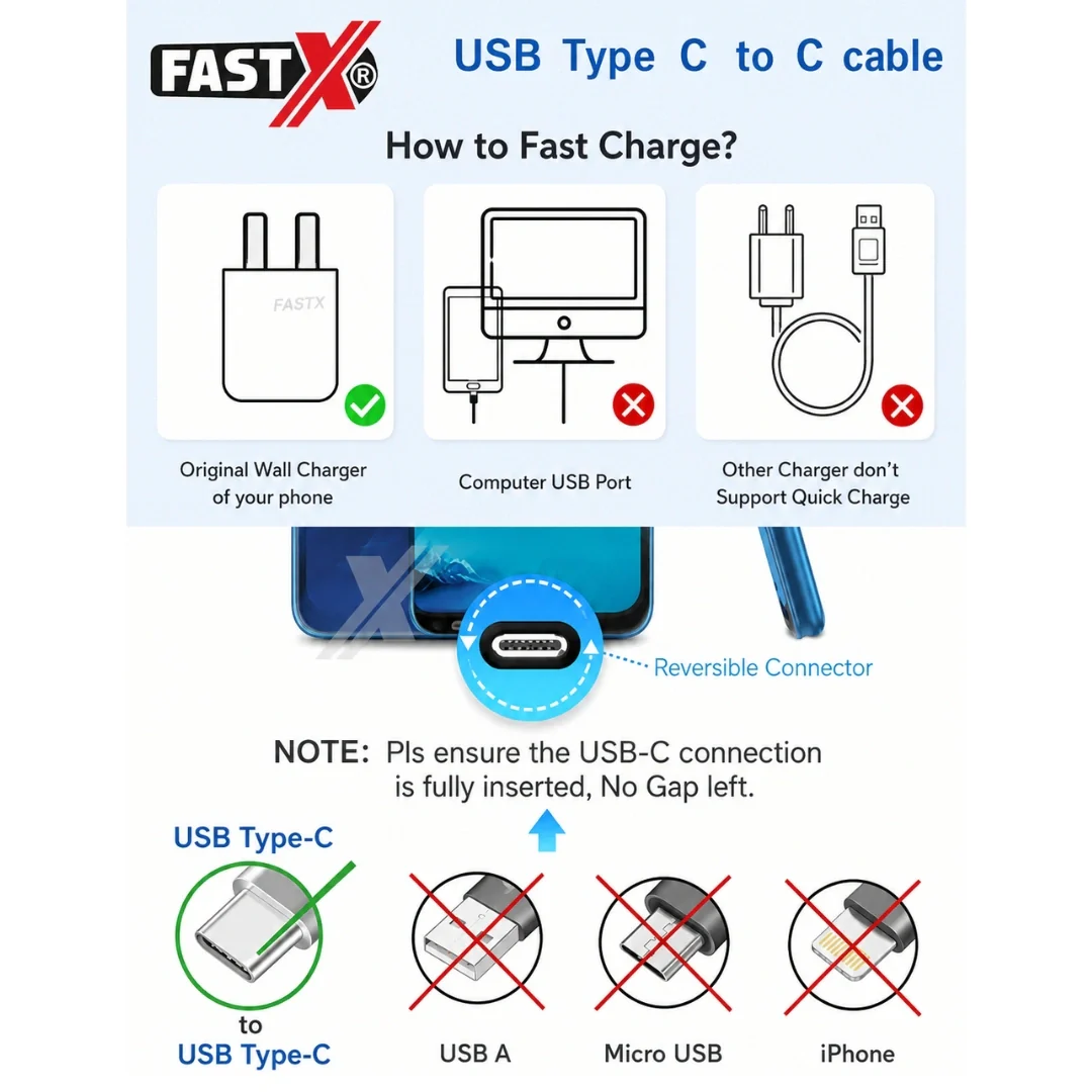 Type C to Type C Cable | Fast Charging | Under ₹200 - Image 8