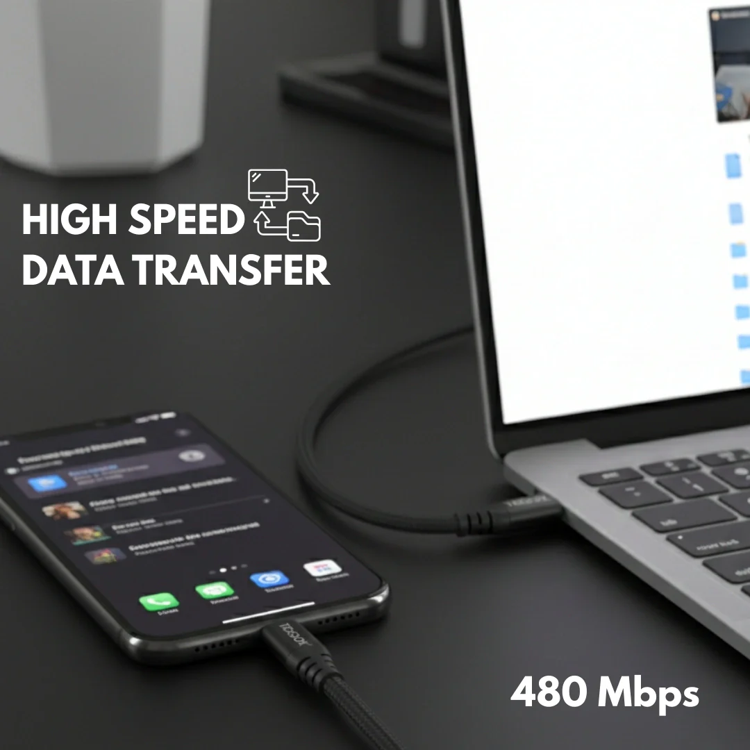 TecSox Zap Type-C to C | 1.5 Meter Fast Charging Cable | 60W - Image 8